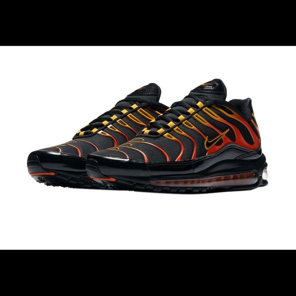 RARE Nike Air Max 97 plus Black Shock Orange